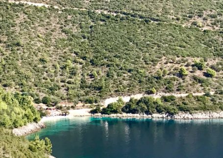 Waterfront plot in Evgiros-Afteli , 4534sqm with 40m face to the sea